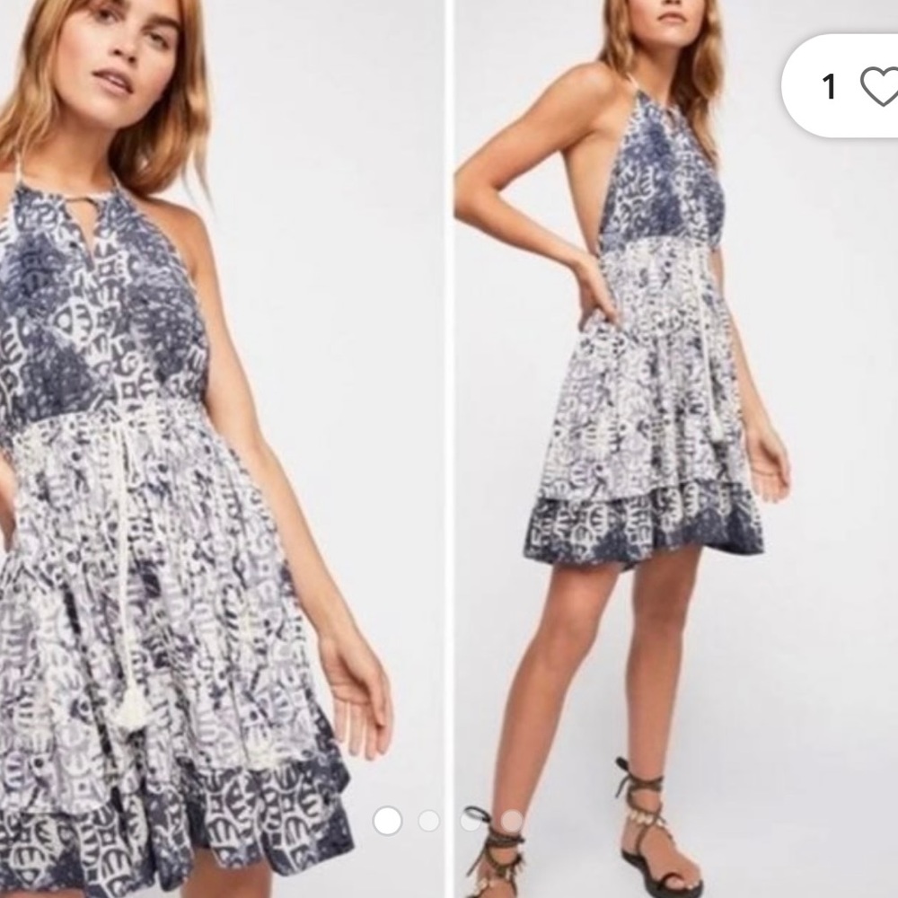 Free People halter top mini dress - medium